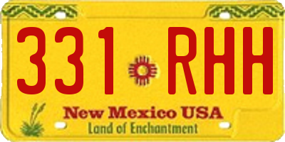 NM license plate 331RHH