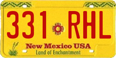 NM license plate 331RHL