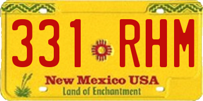 NM license plate 331RHM