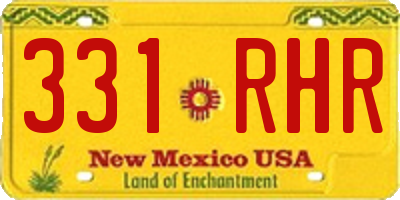 NM license plate 331RHR