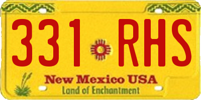 NM license plate 331RHS