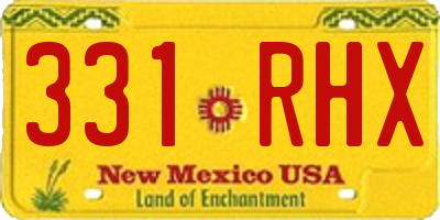 NM license plate 331RHX
