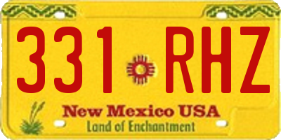NM license plate 331RHZ