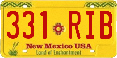 NM license plate 331RIB