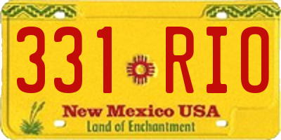 NM license plate 331RIO