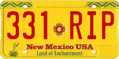 NM license plate 331RIP