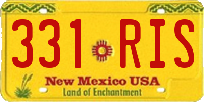NM license plate 331RIS