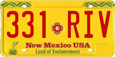 NM license plate 331RIV