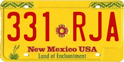 NM license plate 331RJA