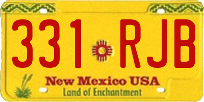 NM license plate 331RJB