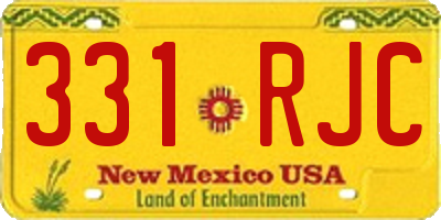 NM license plate 331RJC