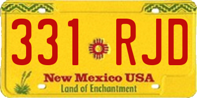 NM license plate 331RJD
