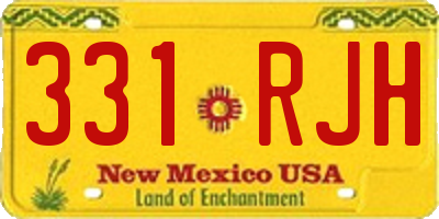 NM license plate 331RJH