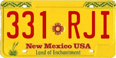 NM license plate 331RJI