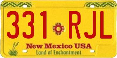NM license plate 331RJL