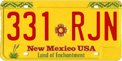 NM license plate 331RJN