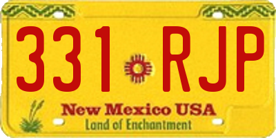 NM license plate 331RJP
