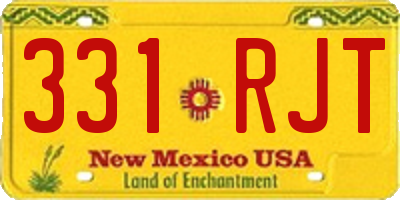 NM license plate 331RJT