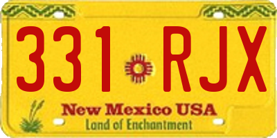 NM license plate 331RJX