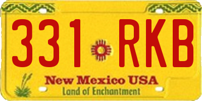 NM license plate 331RKB