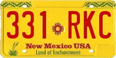 NM license plate 331RKC