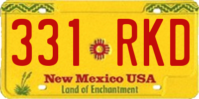 NM license plate 331RKD