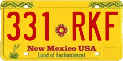 NM license plate 331RKF