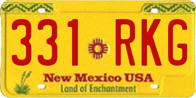 NM license plate 331RKG
