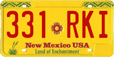 NM license plate 331RKI