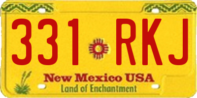 NM license plate 331RKJ