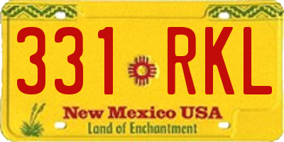 NM license plate 331RKL