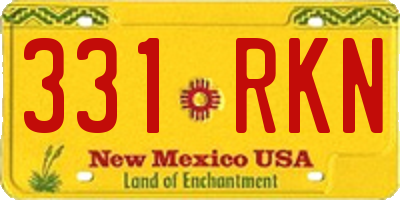NM license plate 331RKN