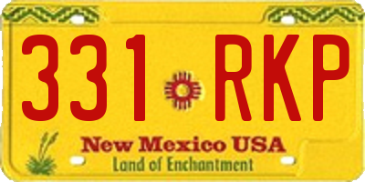NM license plate 331RKP