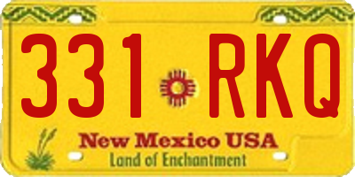 NM license plate 331RKQ