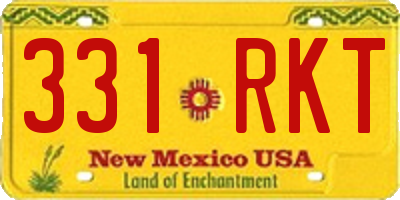 NM license plate 331RKT