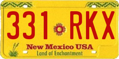 NM license plate 331RKX