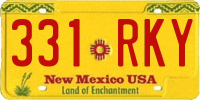 NM license plate 331RKY