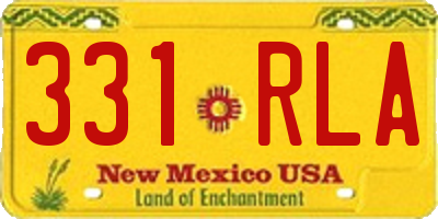NM license plate 331RLA