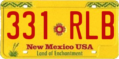NM license plate 331RLB