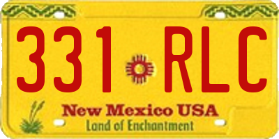 NM license plate 331RLC
