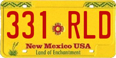 NM license plate 331RLD