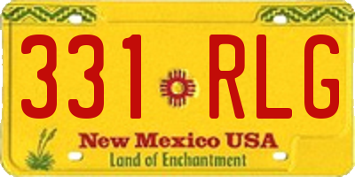 NM license plate 331RLG