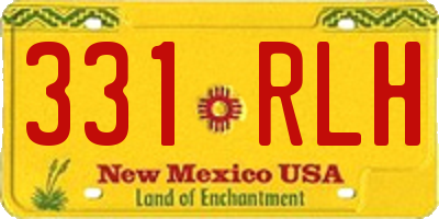 NM license plate 331RLH