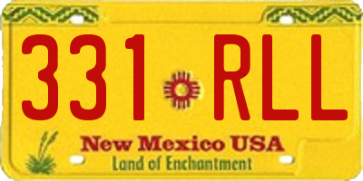NM license plate 331RLL