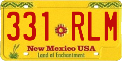NM license plate 331RLM