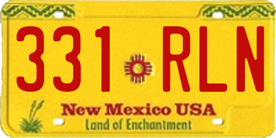 NM license plate 331RLN