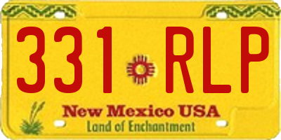 NM license plate 331RLP