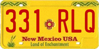NM license plate 331RLQ