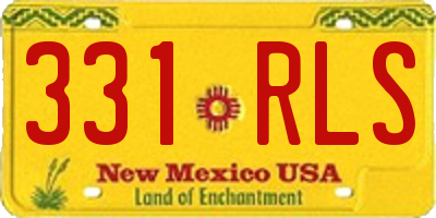 NM license plate 331RLS