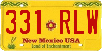 NM license plate 331RLW